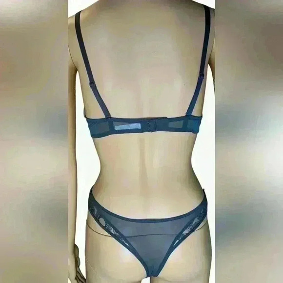 Simone Perele Utopia Triangle Pushup Bra and Panty Green Set 34B/1 - Picture 7 of 9